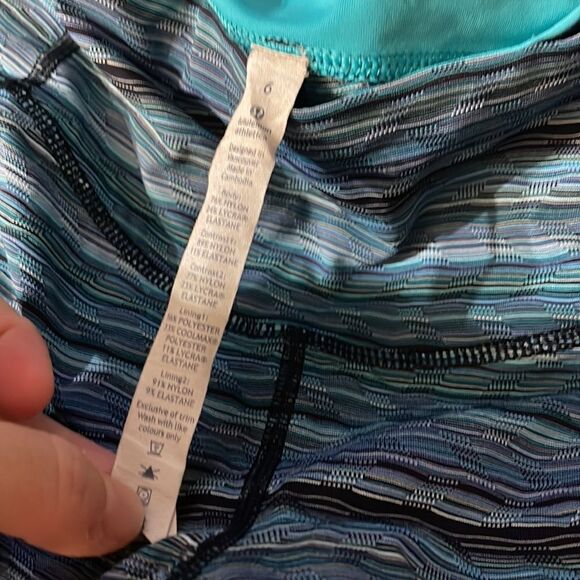 Lululemon Stop At Nothing Crops Blue Stripe 6 - Picture 7 of 8